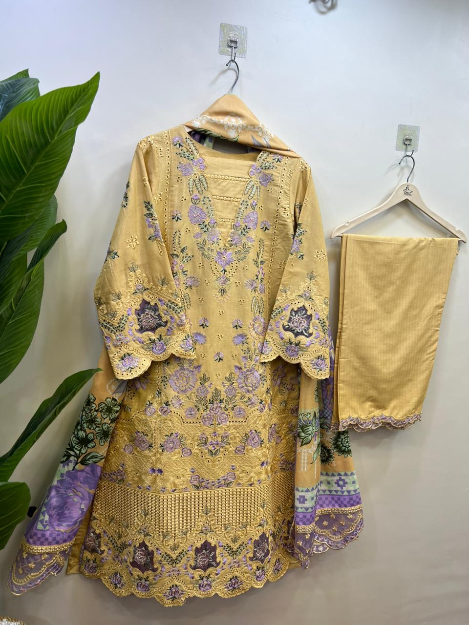 Mustard Cutwork Luxury