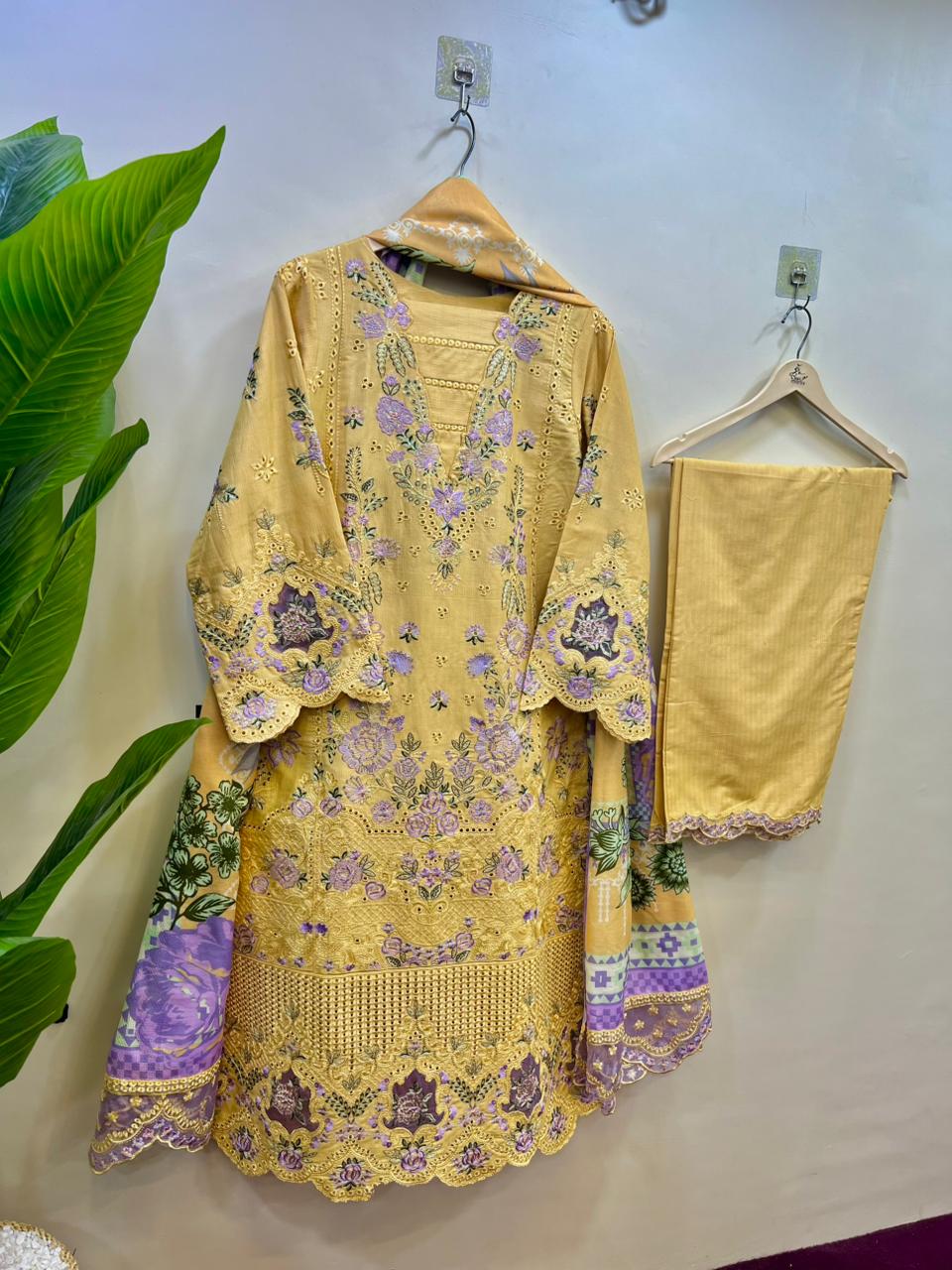 Mustard Cutwork Luxury