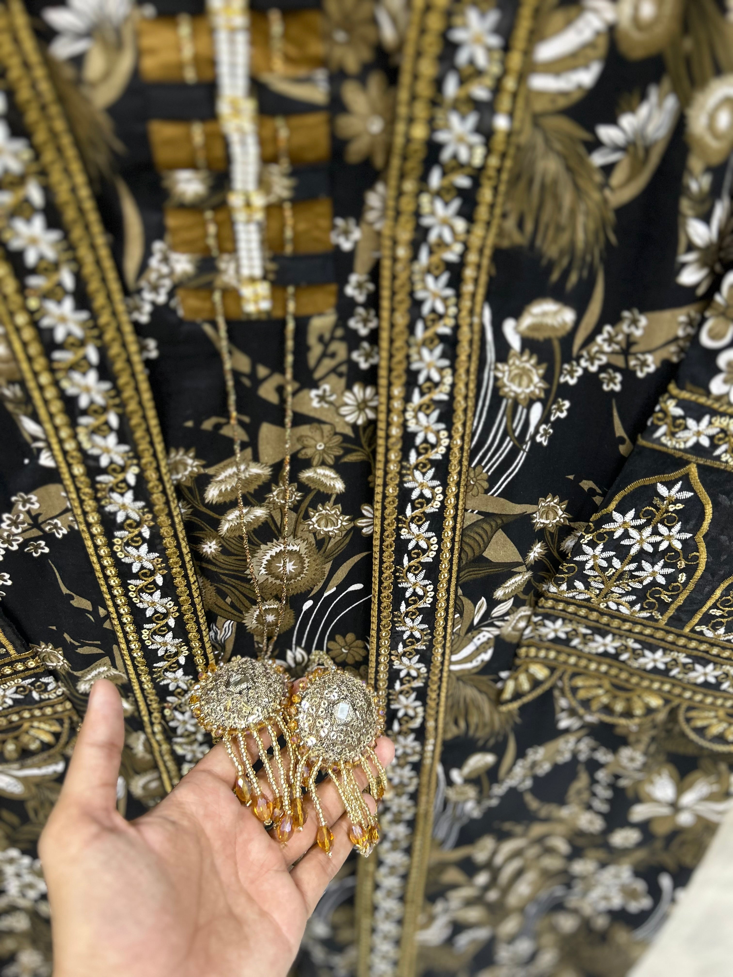 Dahlia Hand-Embellished | Article No D-0040