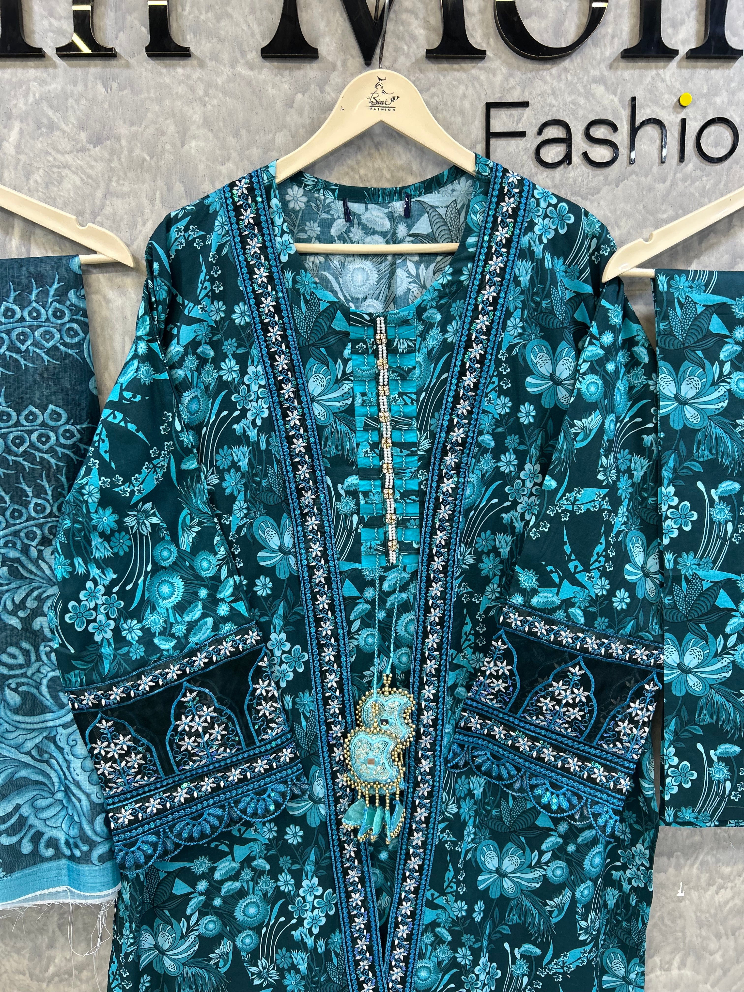 Dahlia Hand-Embellished | Article No D-0040