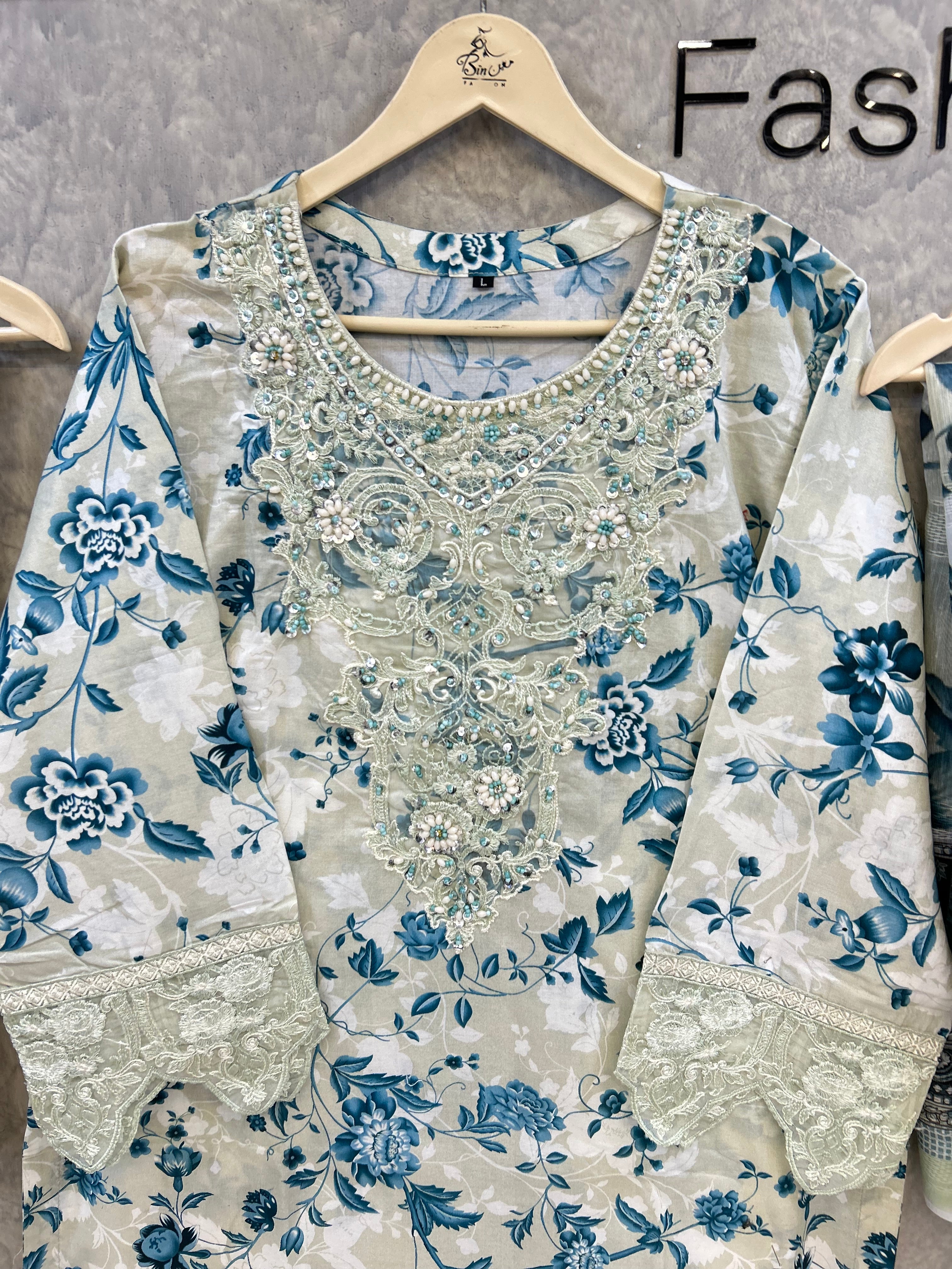 Teal blossom : Article No D-0012