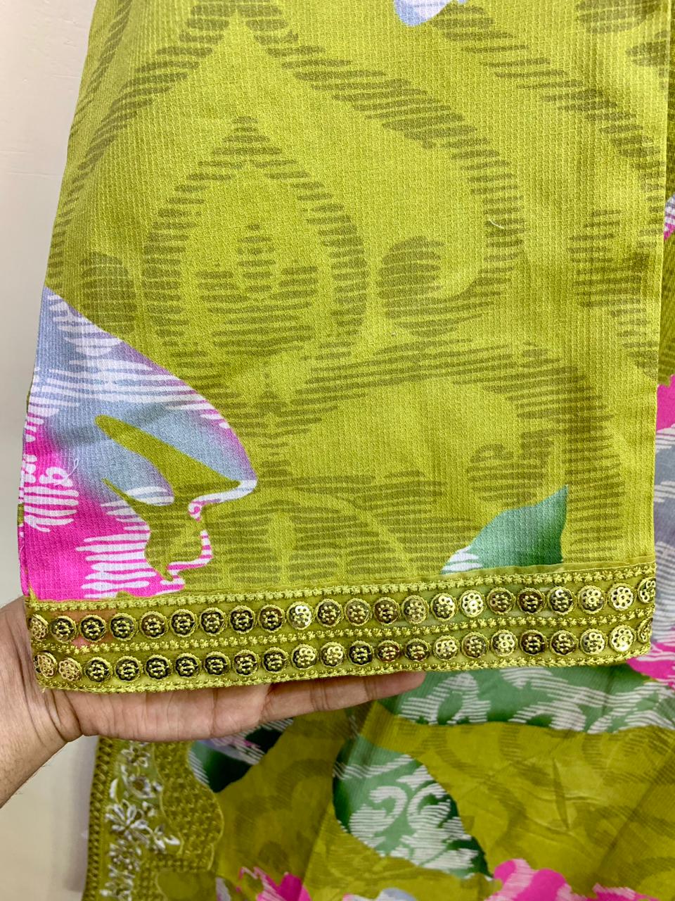 Vibrant Floral Embroidered