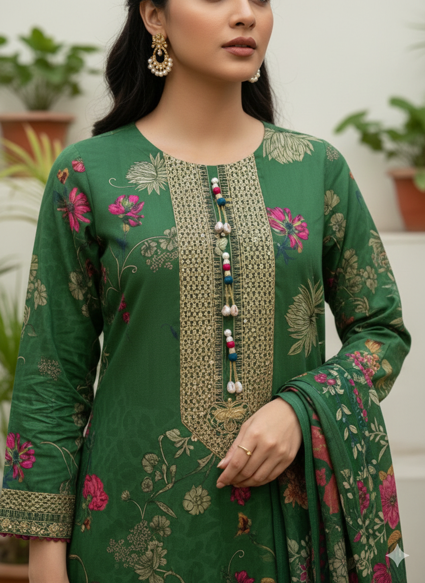 Emerald Floral Elegance