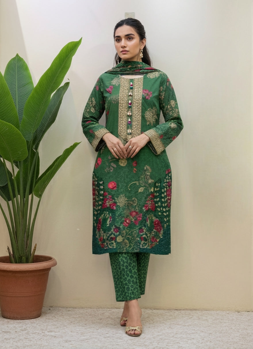 Emerald Floral Elegance