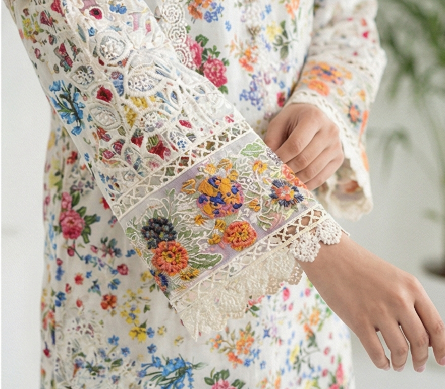 Floral Lace Symphony | Article No D-1004