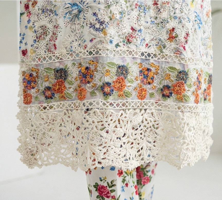 Floral Lace Symphony | Article No D-1004