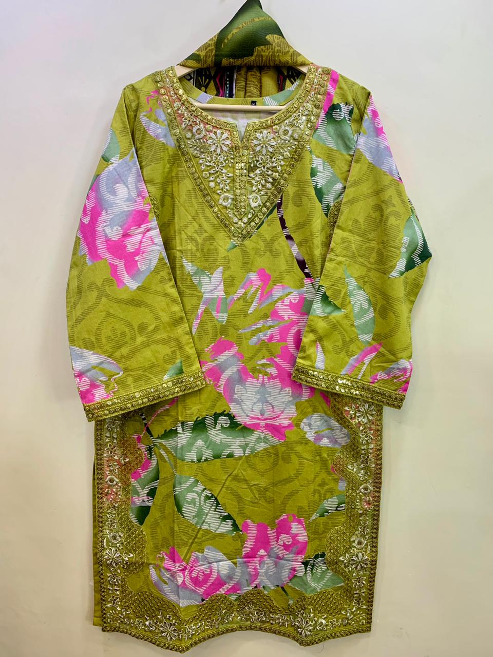 Vibrant Floral Embroidered