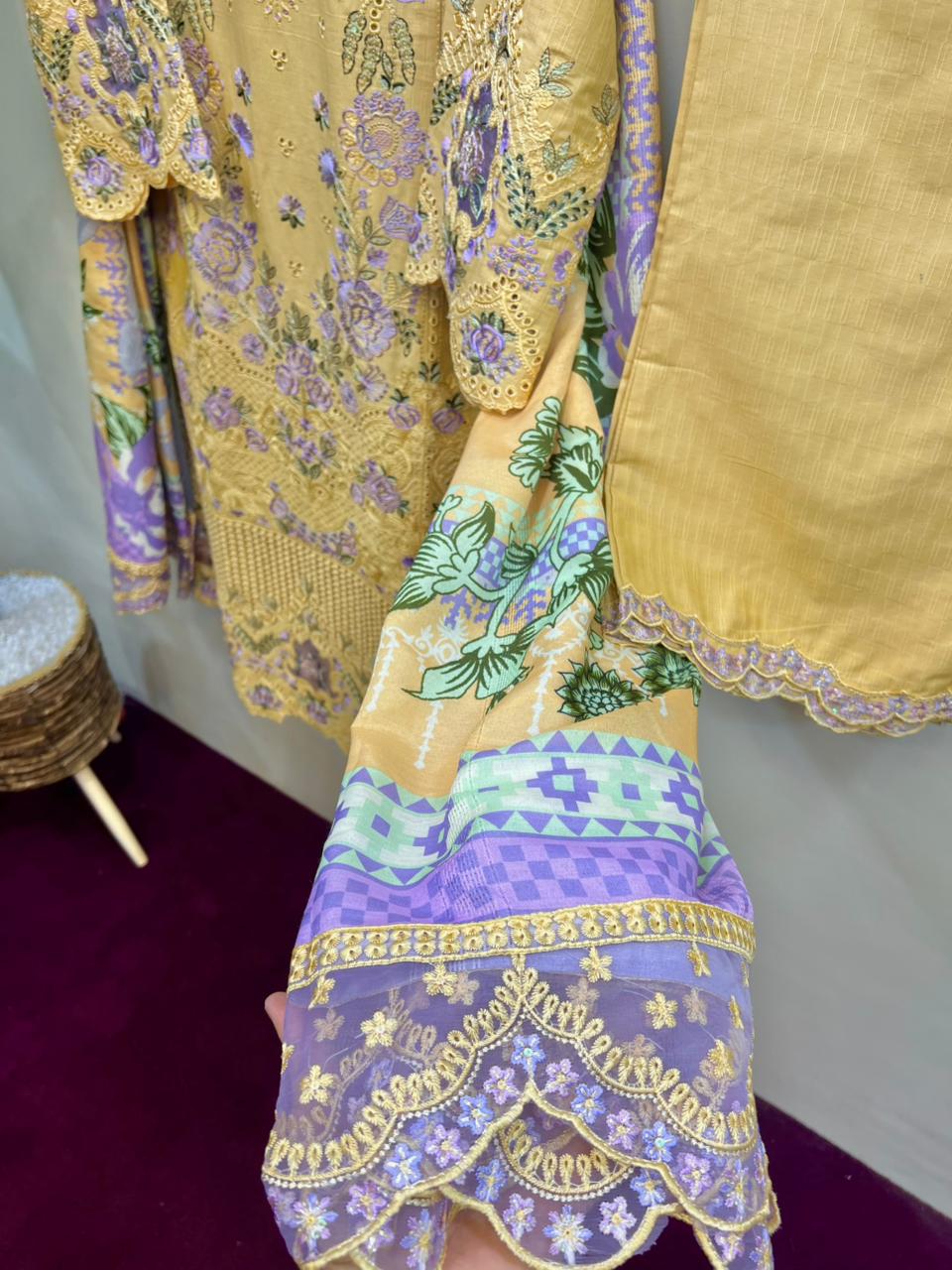 Mustard Cutwork Luxury