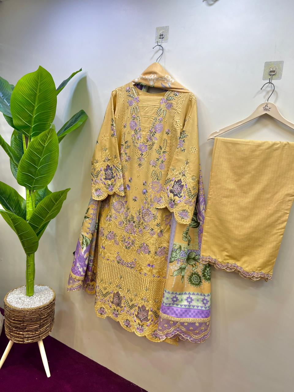 Mustard Cutwork Luxury