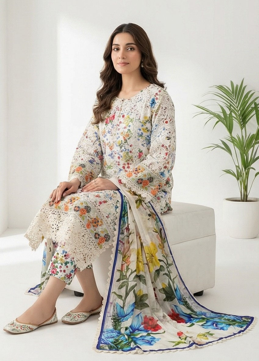 Floral Lace Symphony | Article No D-1004