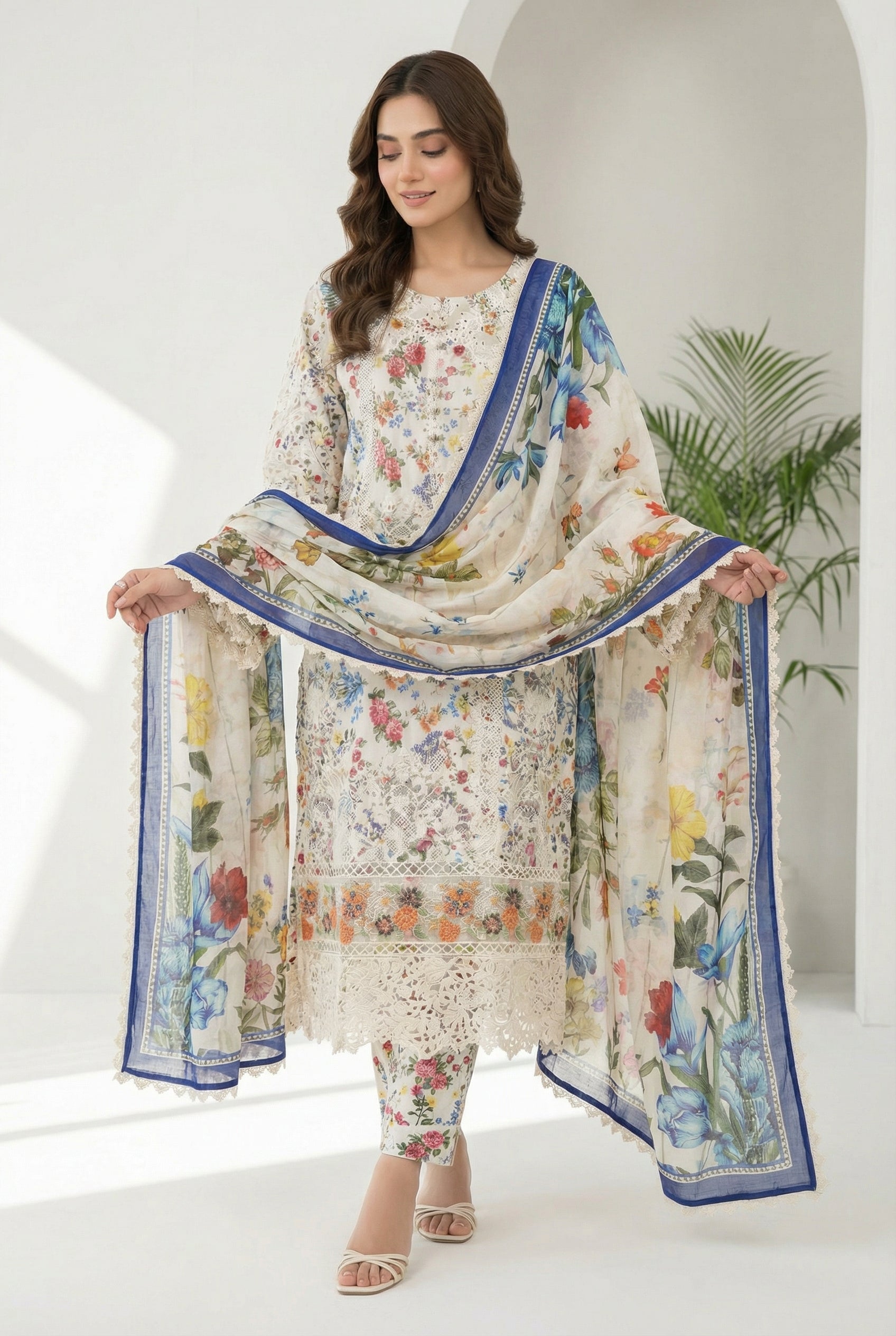 Floral Lace Symphony | Article No D-1004